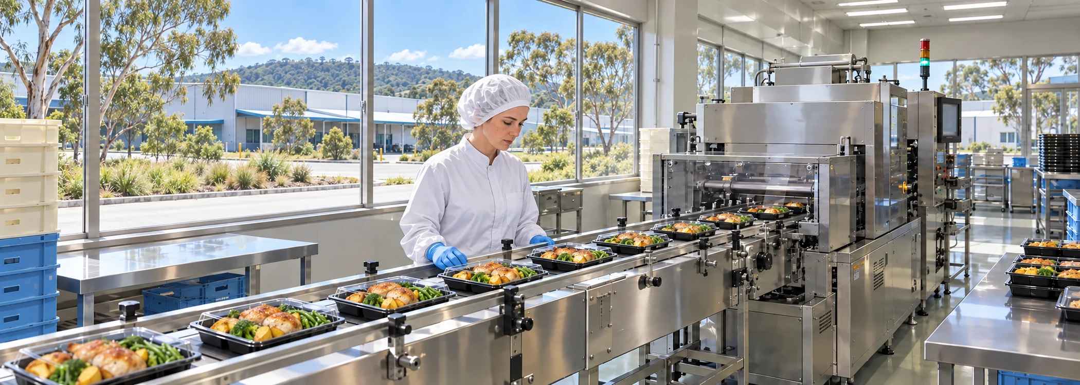 Application illustration of food conveying and packaging equipment in Australia