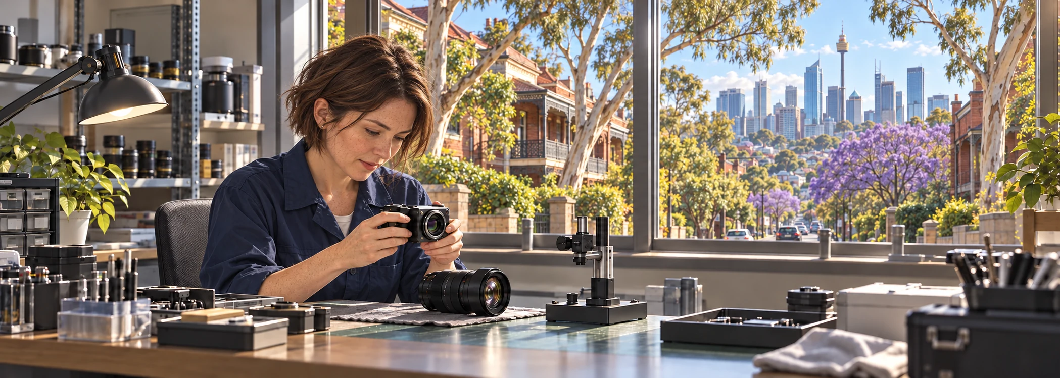 Application illustration of cameras and precision optical components in Australia