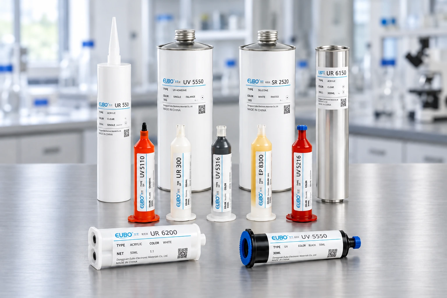 AI-edited EUBO adhesive family portrait based on original packaging references