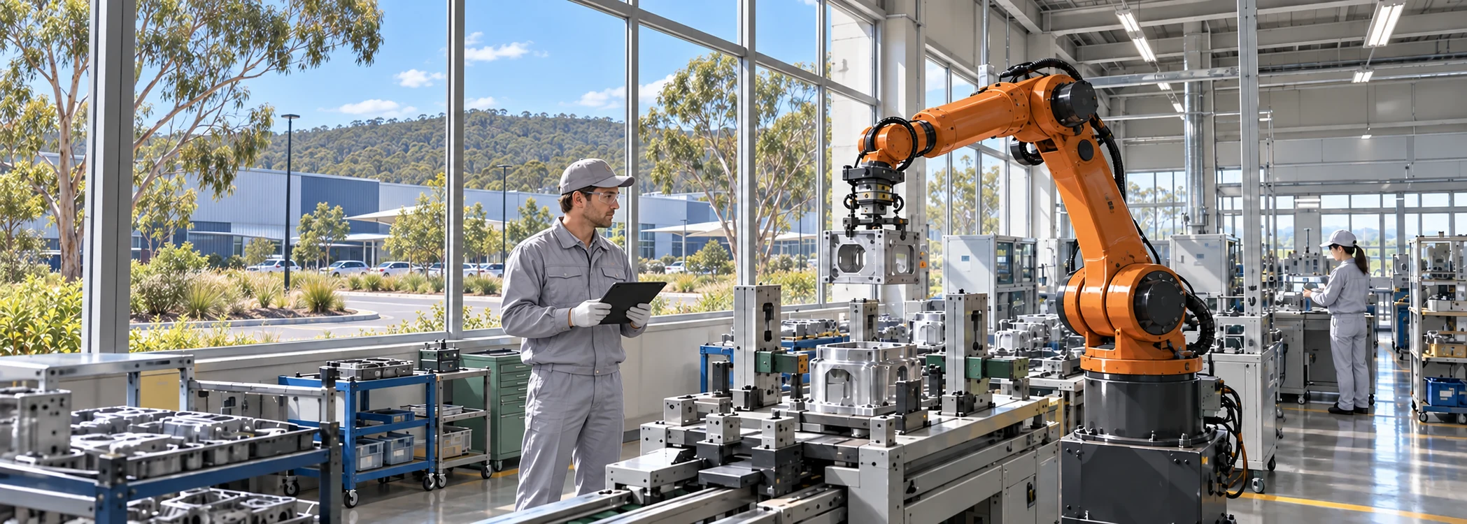 Application illustration of industrial robotic assembly in Australia