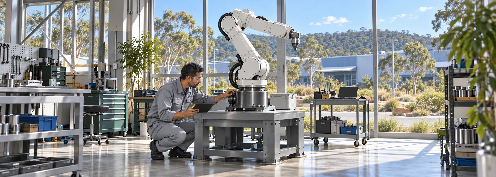Application illustration of robot base joints and RV reducers in Australia