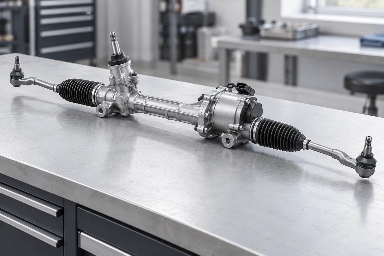 EPS steering rack & assist unit application illustration