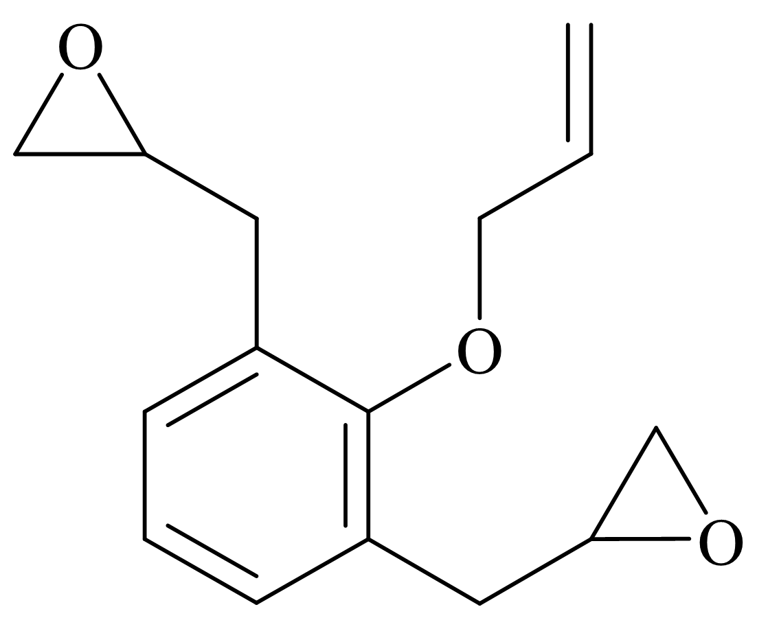 YW-612 · Diglycidylphenyl allyl ether · structure from the supplied product brochure